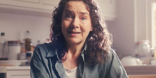 Woman looking directly to camera 