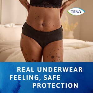 Woman wearing TENA Silhouette that gives real underwear feeling and safe protection