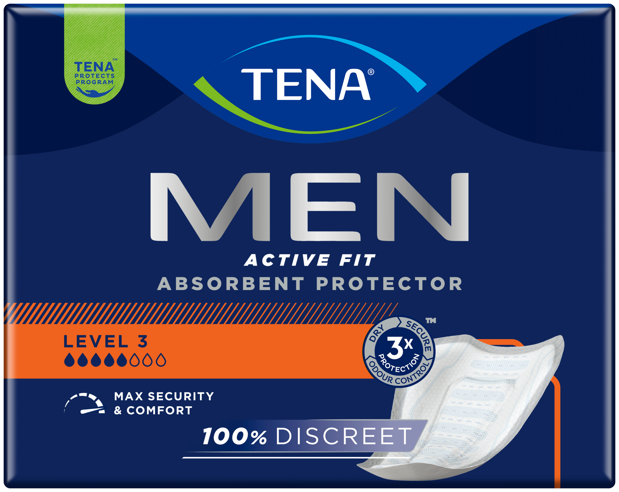 TENA Men Active Fit Absorbent Protector Level 3 | Incontinence pad